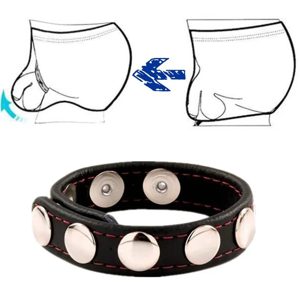 Adjustable Leather Penis Ring -WeLovePlugs