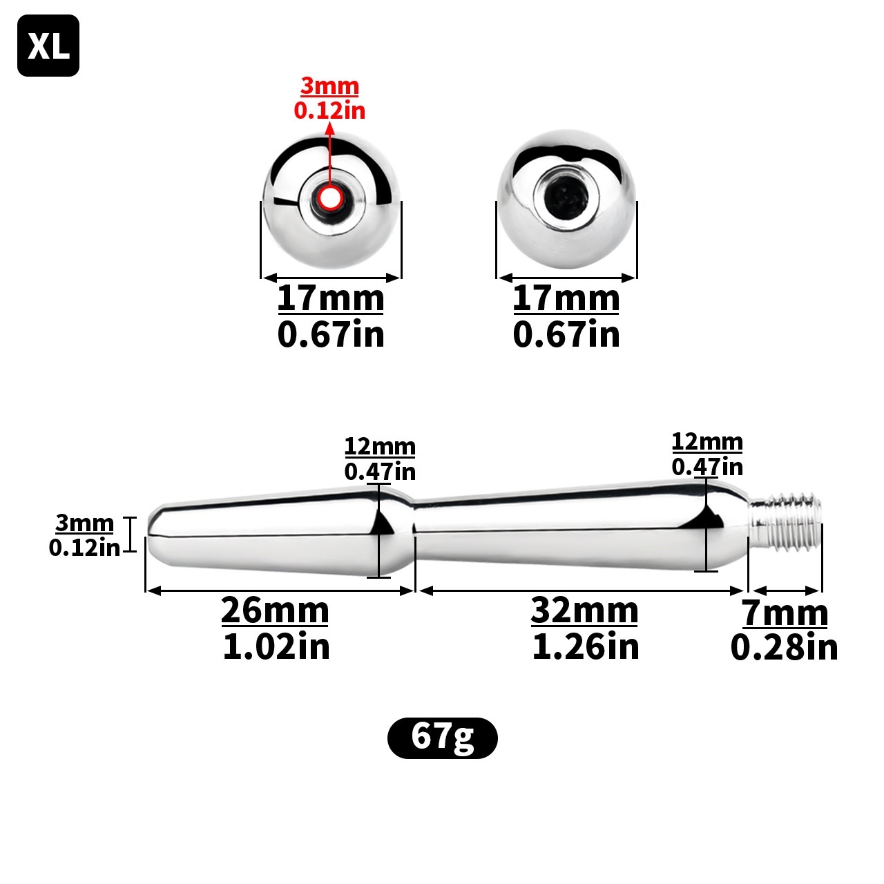 Precision Hollow Urethral Soudning Penis Plug-WeLovePlugs