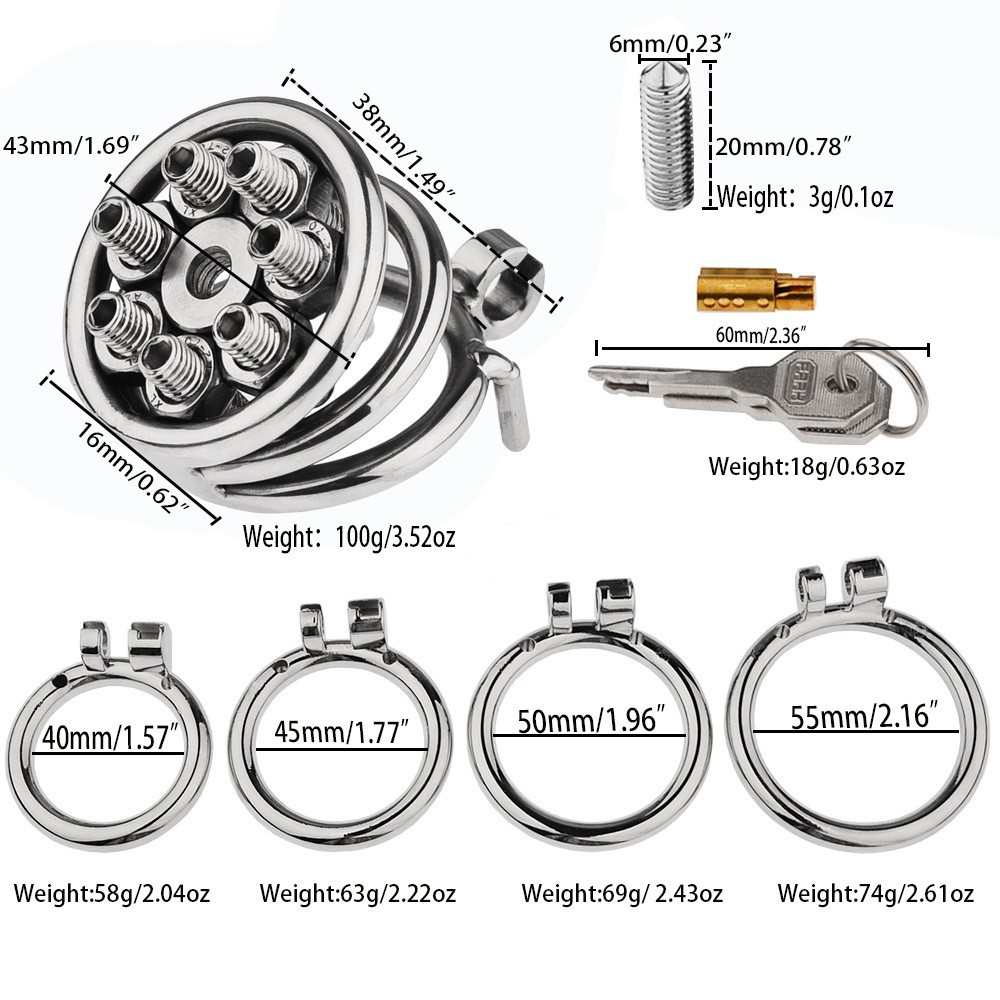 Extreme Control Spiked CBT Chastity Cage-WeLovePlugs