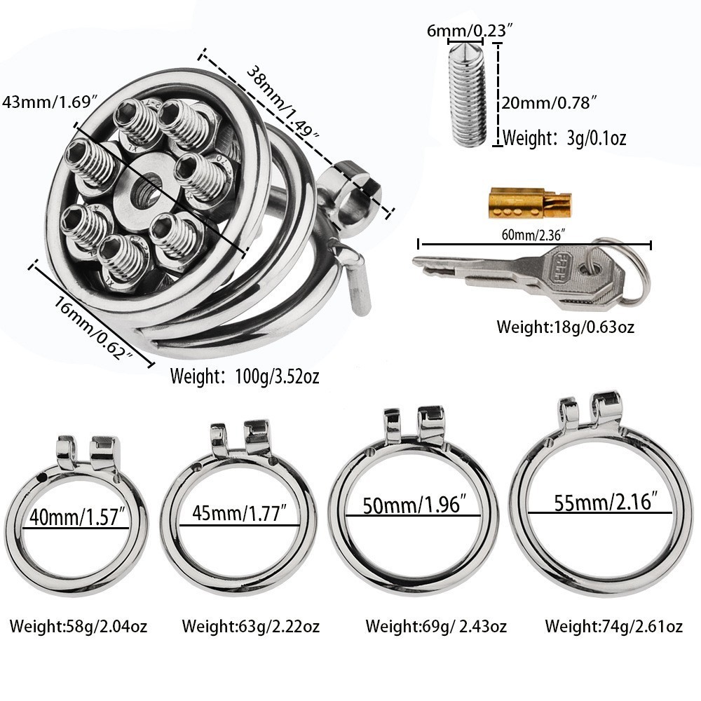 Extreme Control Spiked CBT Chastity Cage-WeLovePlugs