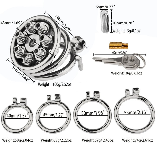 Extreme Control Spiked CBT Chastity Cage-WeLovePlugs