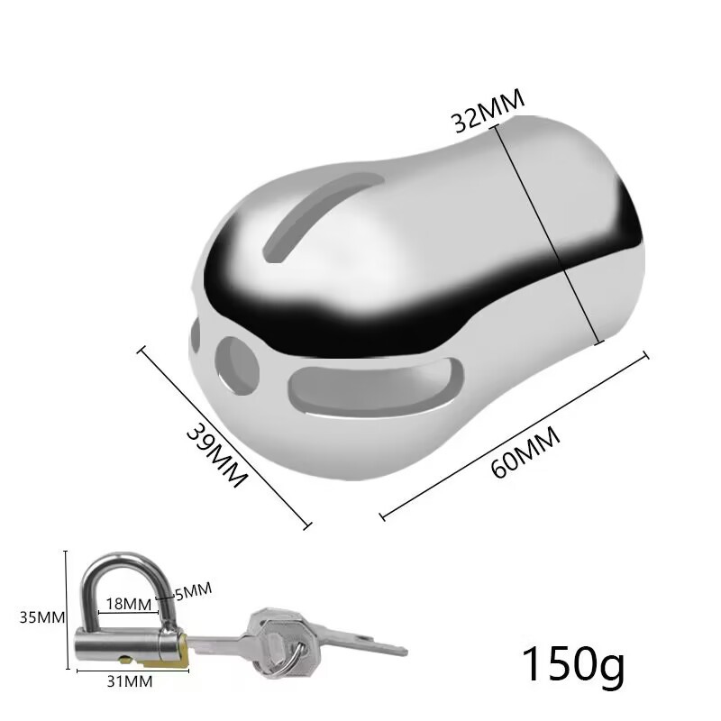 Portable Stainless Steel Chastity Cage -WeLovePlugs