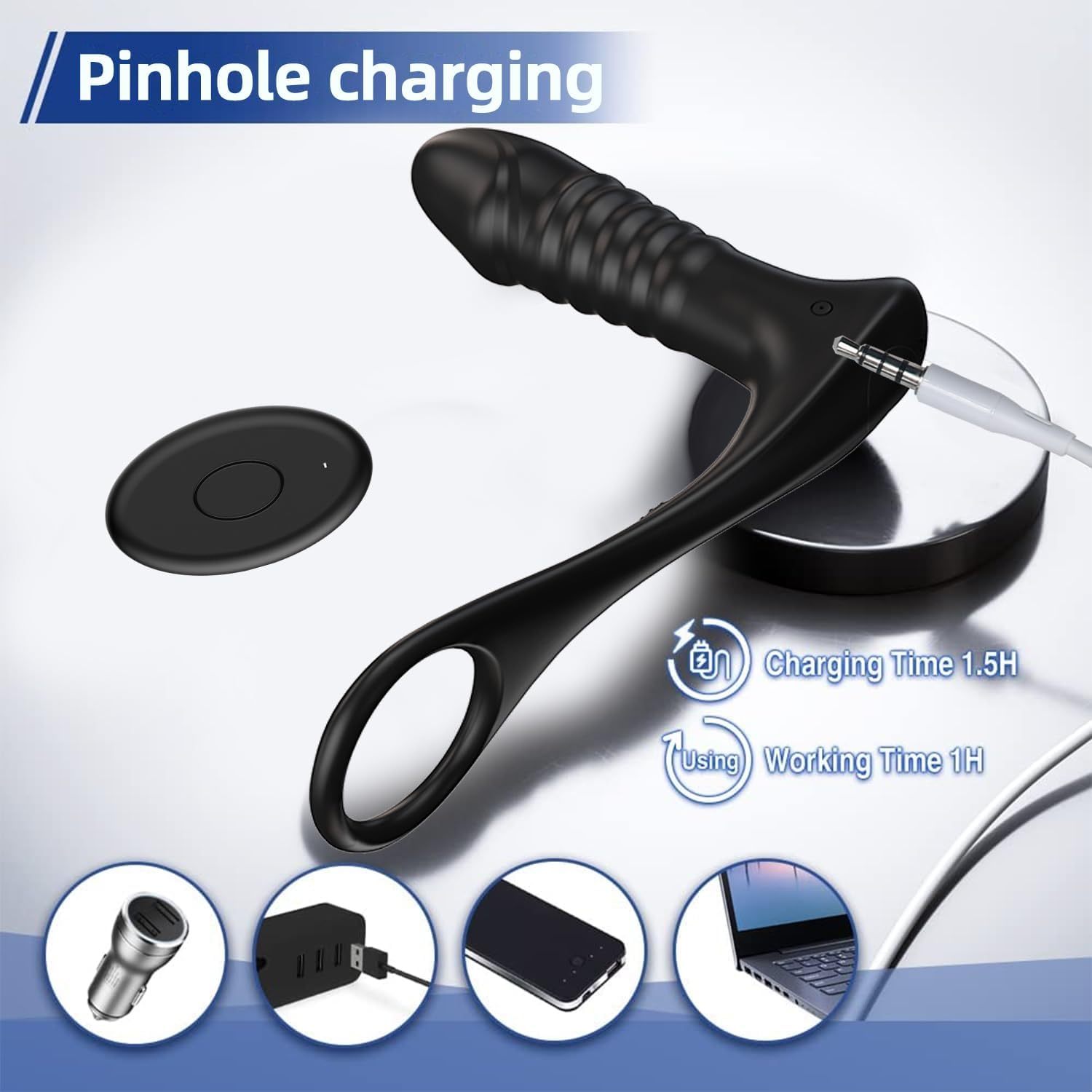 6.69''x1.7'' G Spot Butt Stimulator For Couple - image 7