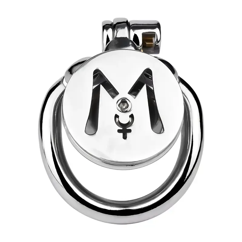 M-shaped Flat Stainless Steel Negative Inverted Chastity Cage Penis Lock Cage-WeLovePlugs