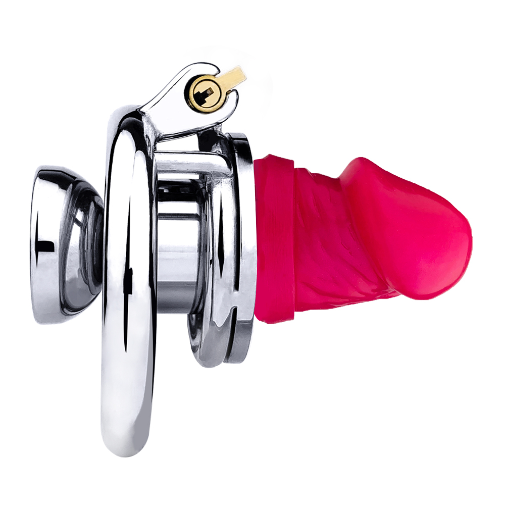 Chastity Cage with Detachable Dildo & Urethral Tube -WeLovePlugs