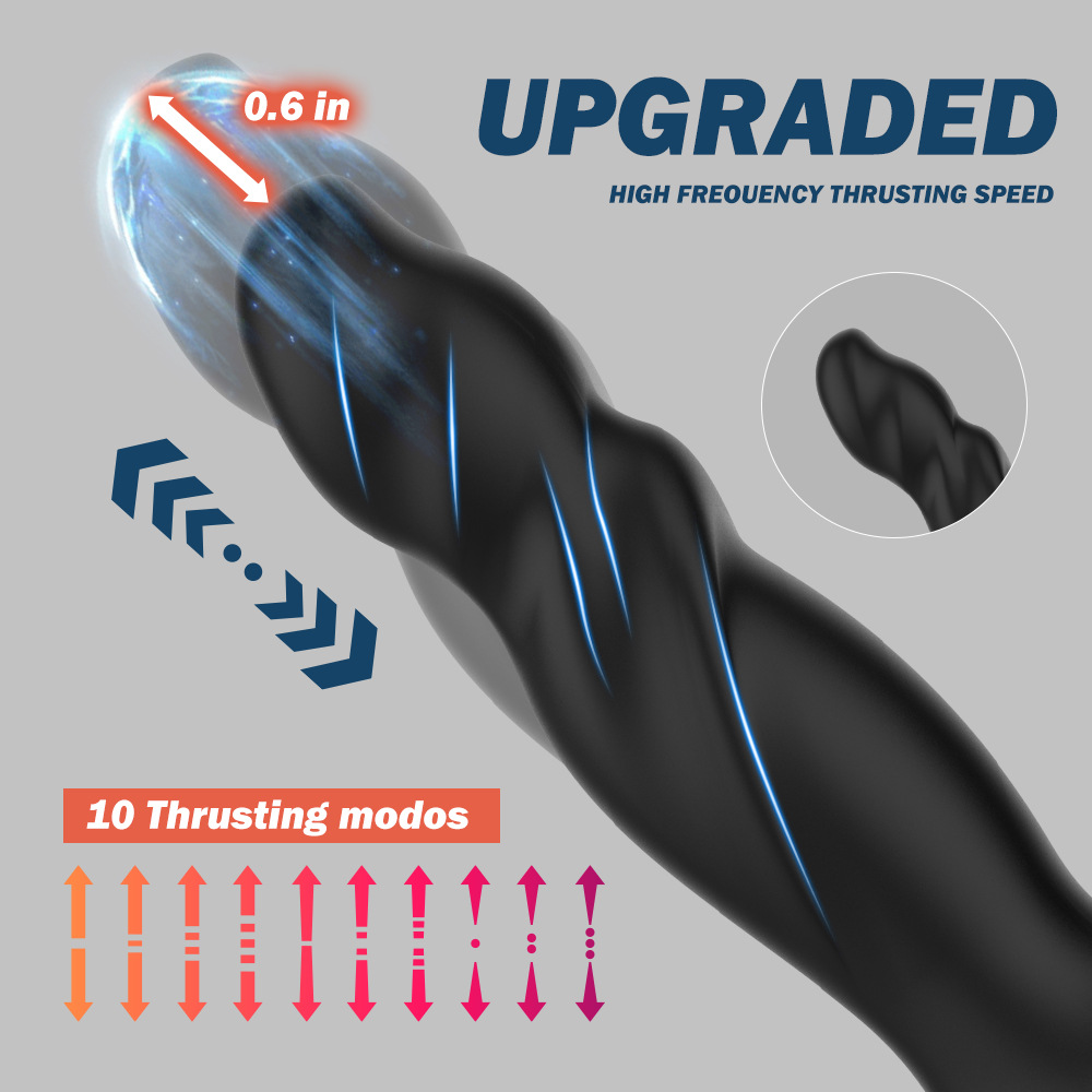 10 Vibrations Prostate Massager Butt Plug With Cock Ring