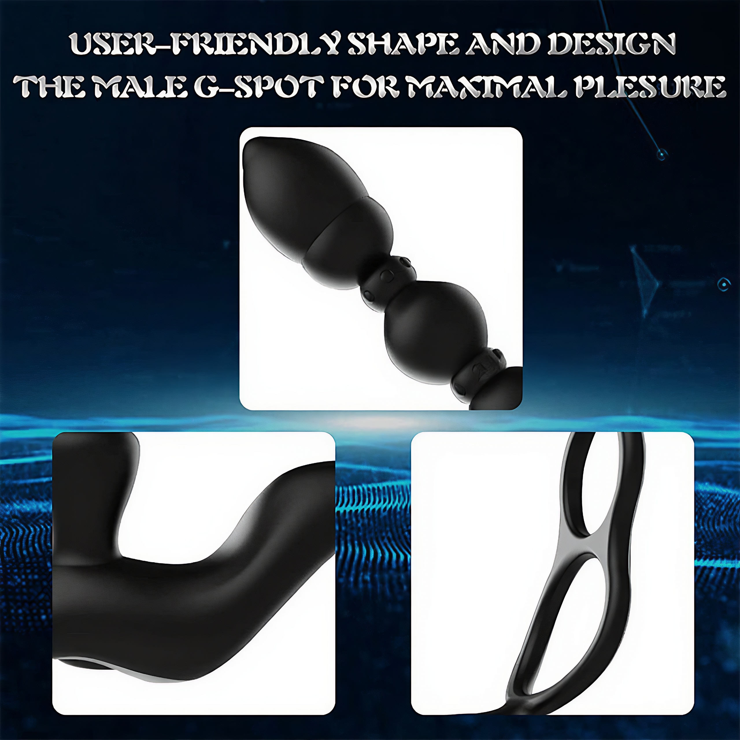 7.3'' Dual-Motor Prostate Massager with Remote Control & Flexible Anal Beads - image 5
