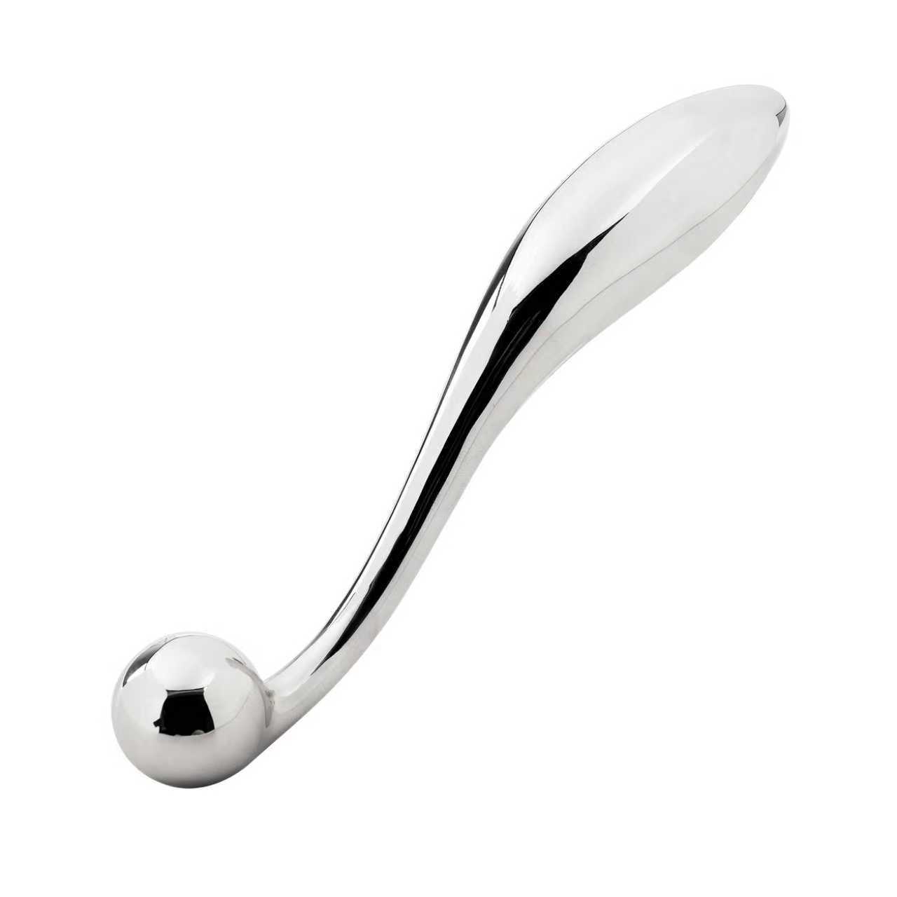 Mirror-Polished Stainless Steel Pull-Ring Anal Dilator Plug - Silver - image 2