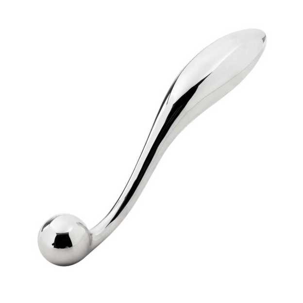 Mirror-Polished Stainless Steel Pull-Ring Anal Dilator Plug - Silver - image 2