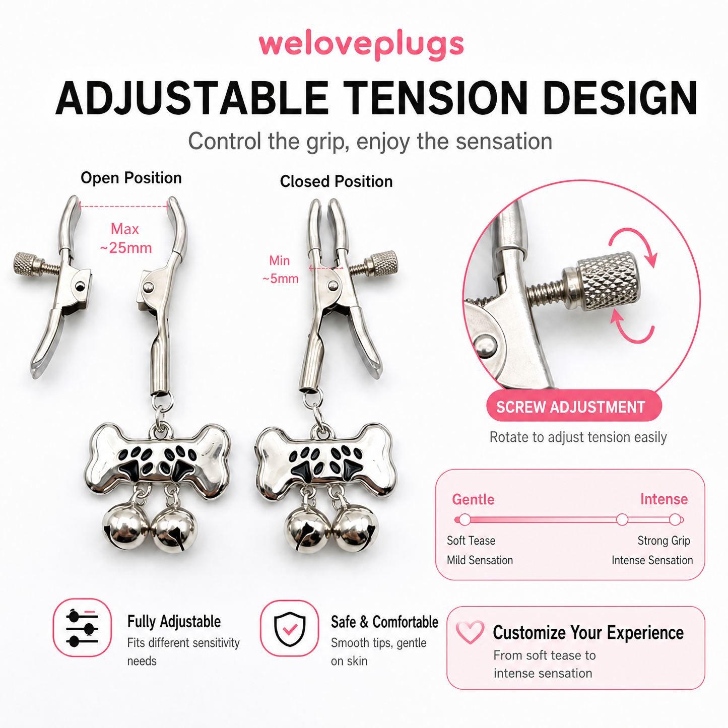 Dog Paw Bell Nipple Clamps - image 2