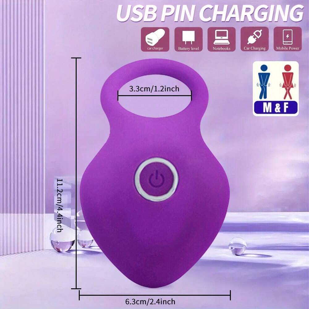 10-Speed Vibrating Cock Ring - Rechargeable Stretchy Silicone Ring for Couples-WeLovePlugs