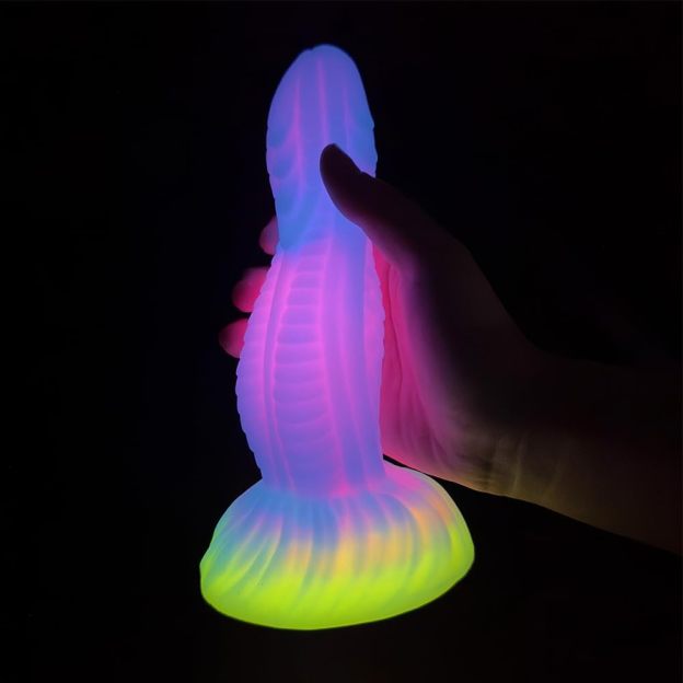 7.32'' Fantasy Monster Dildo with Multi-Texture Design & Glow-in-the-Dark Effect - image 2