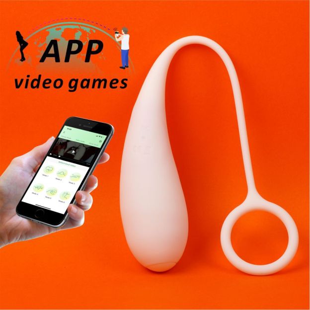 App Control Dual-Color Cock Ring with Vibrating Egg