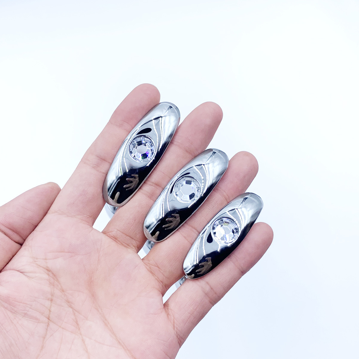 Stainless Big Anal Butt Plug with Diamond-WeLovePlugs