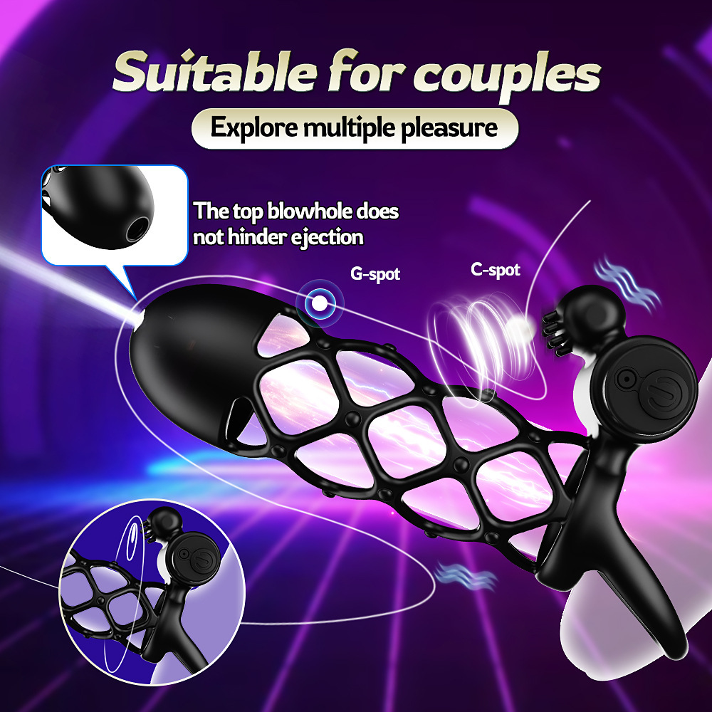 5'' Adjustable 10-Mode Vibrating Penis Sleeve - image 6