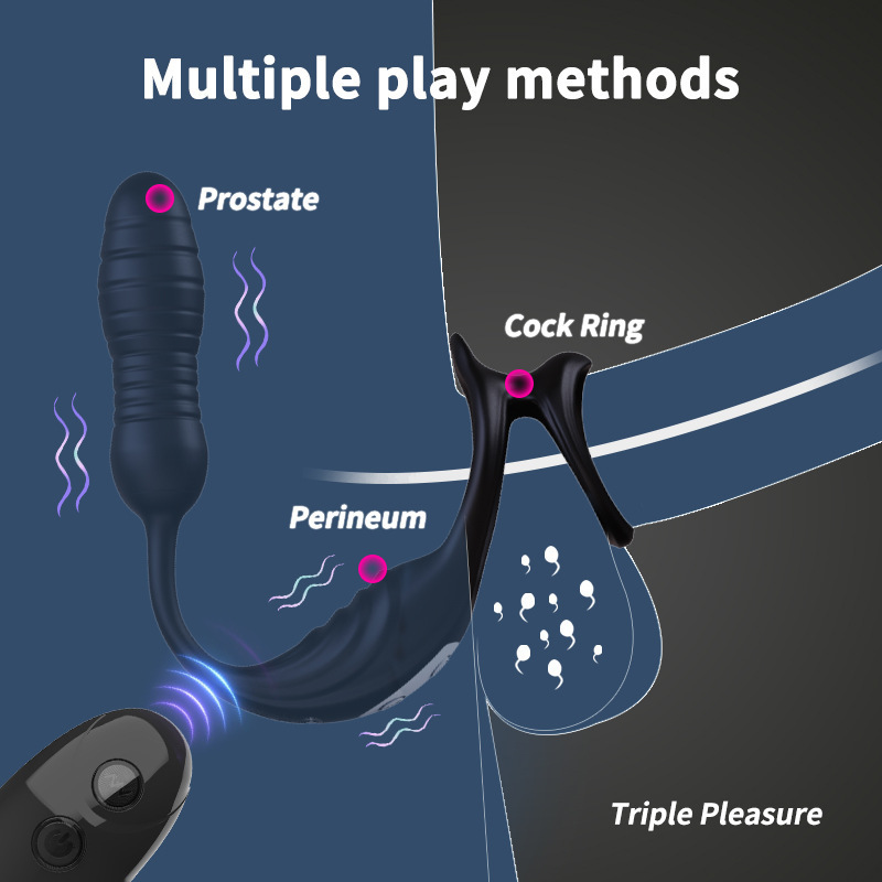 Thrusting Telescopic Vibrating Penis Ring - image 7