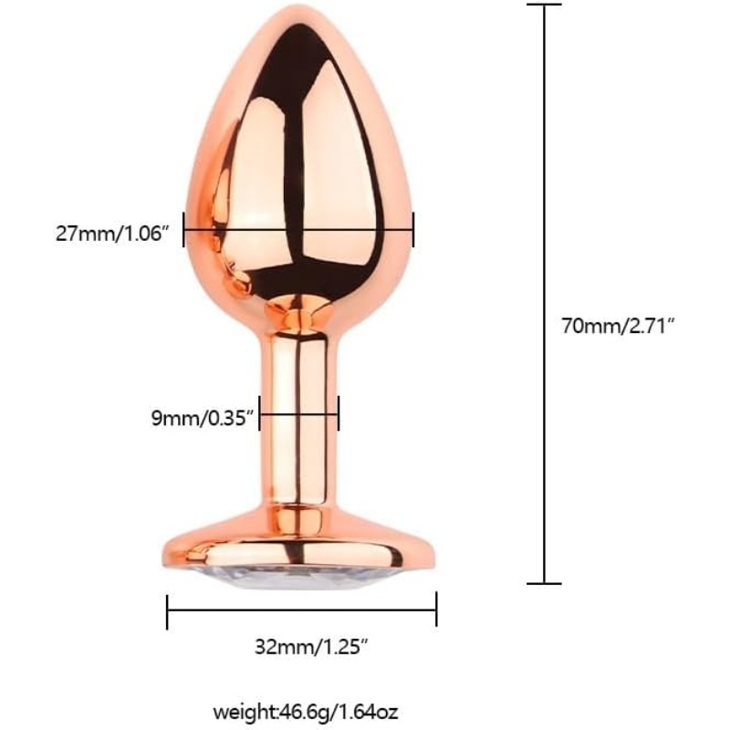 Rose Gold Premium Stainless Steel Anal Plug Set – Smooth & Stimulating