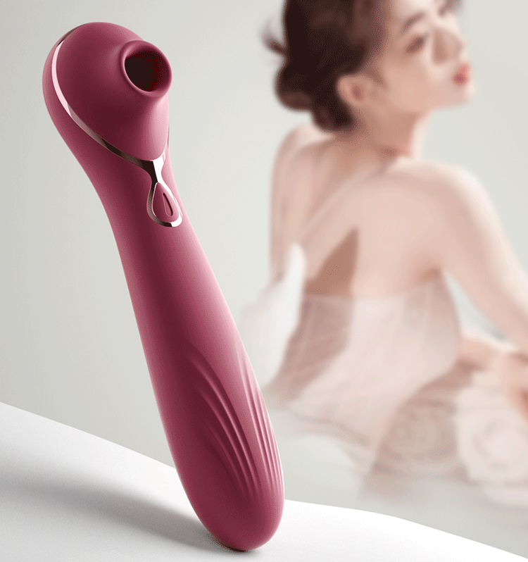 Silicone Clit Sucking Vibrating Wand -WeLovePlugs