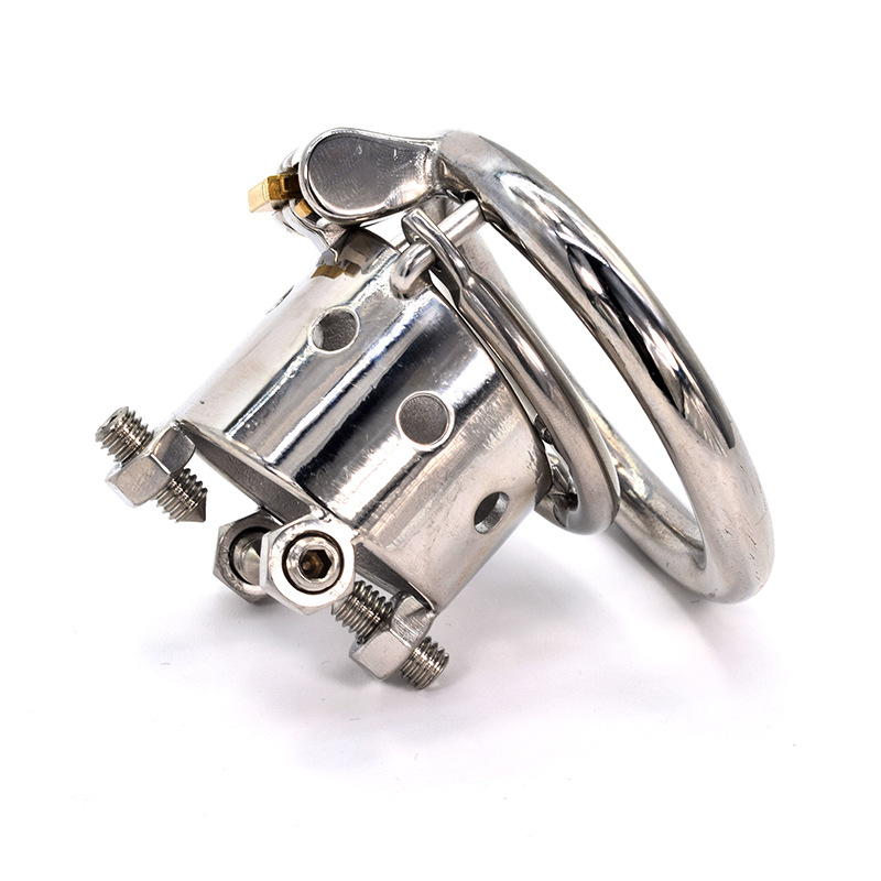 Polished Stainless Steel Chastity Cage Kali's Teeth CBT Spiked Toy-WeLovePlugs