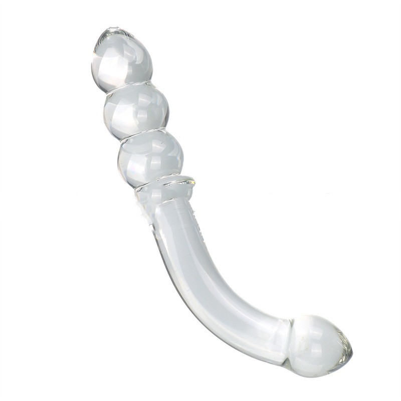 Spectrum Double Sided Dildo Ribbed G-Spot Glass Dildo  WeLovePlugs