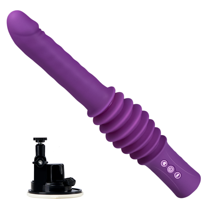 Vellure 4.33" Heated Thrusting Vibrator - Purple - image 1