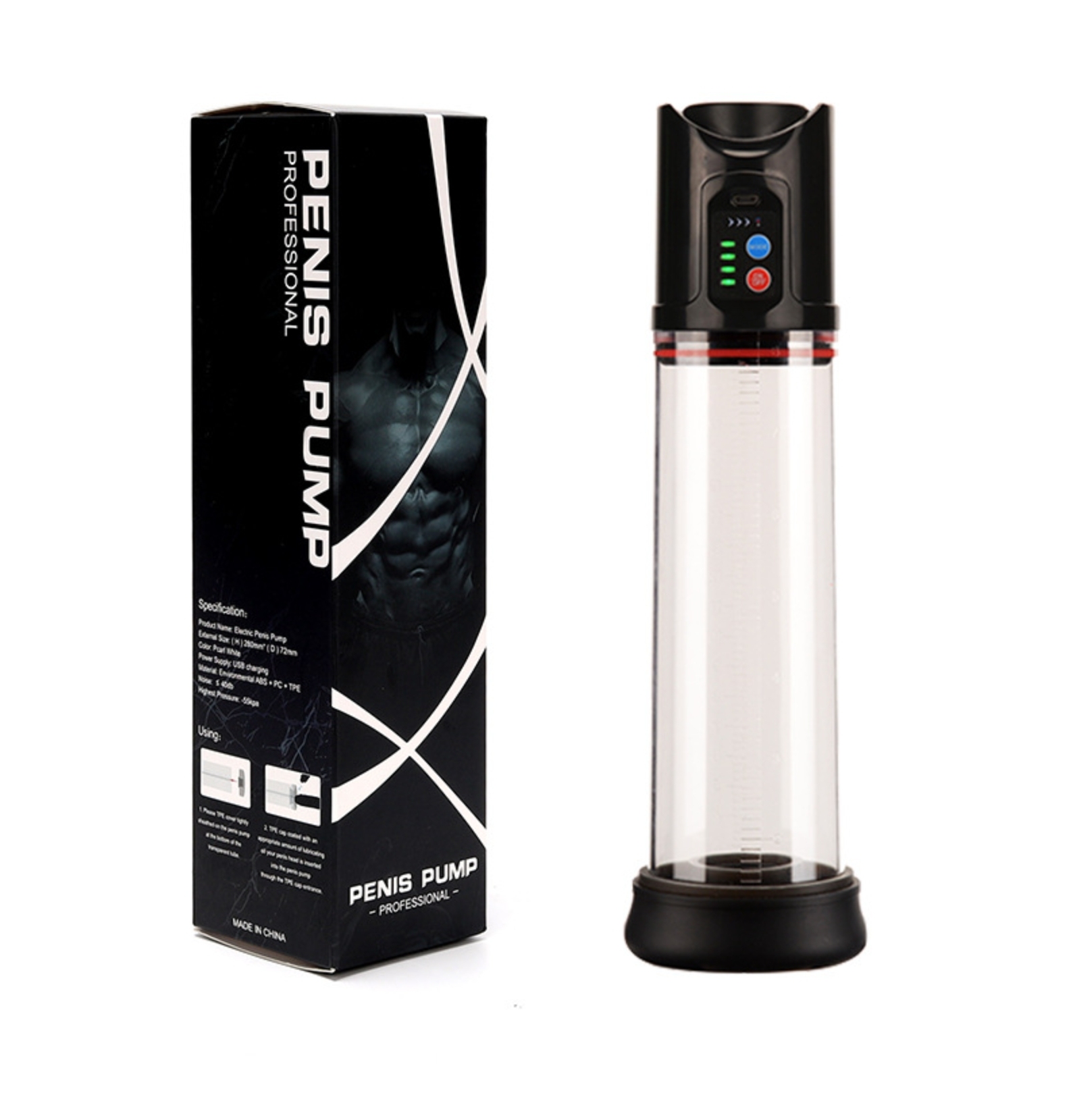 USB Rechargeable Penis Pump Masturbator Stroker -WeLovePlugs