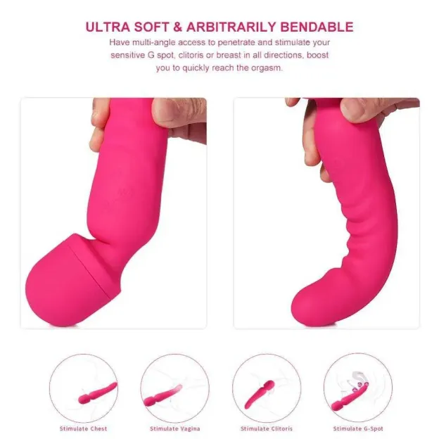 DuoPulse Heated Vibrator Massager Wand