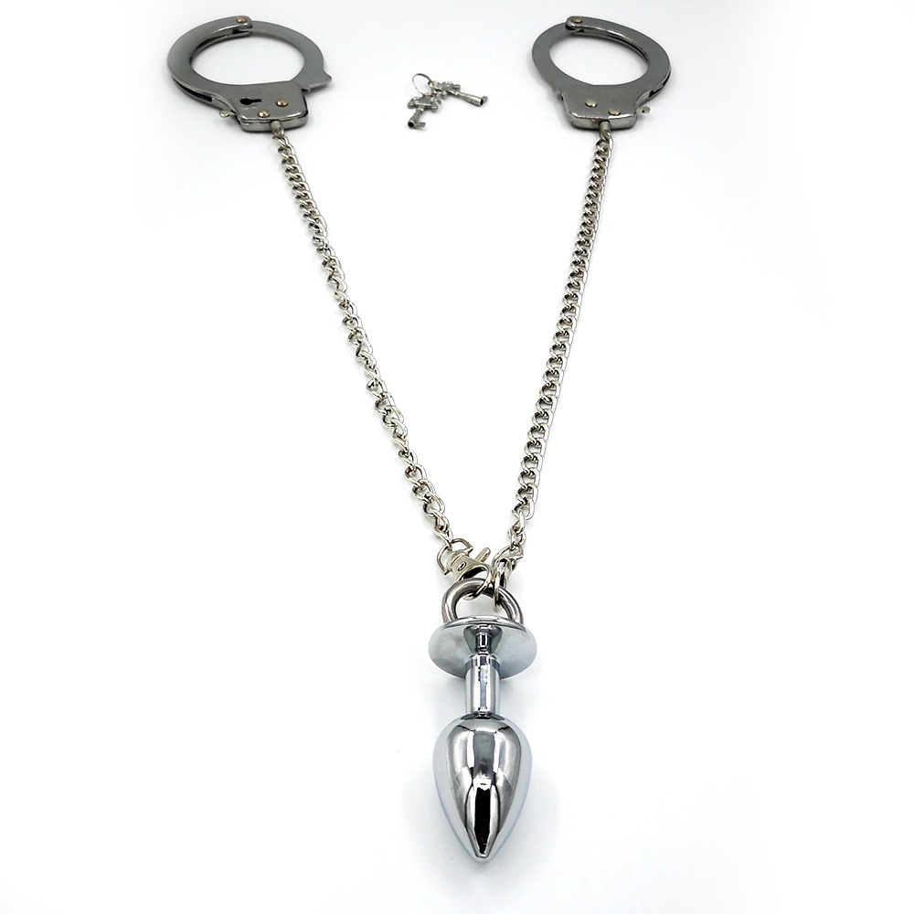 BDSM Handcuffs with Butt Plug