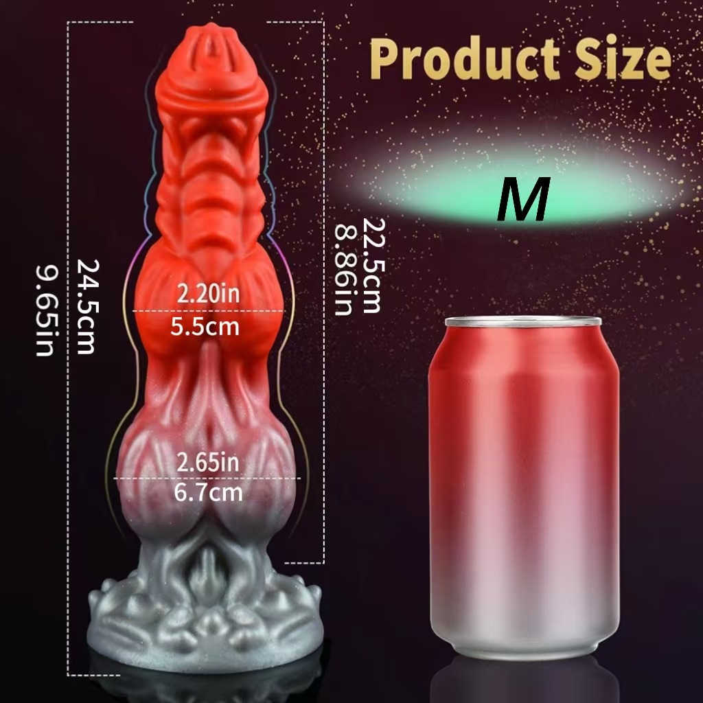 Unique Red Thick Fantasy Dildo - M - image 5