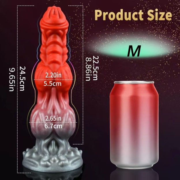 Unique Red Thick Fantasy Dildo - M - image 5