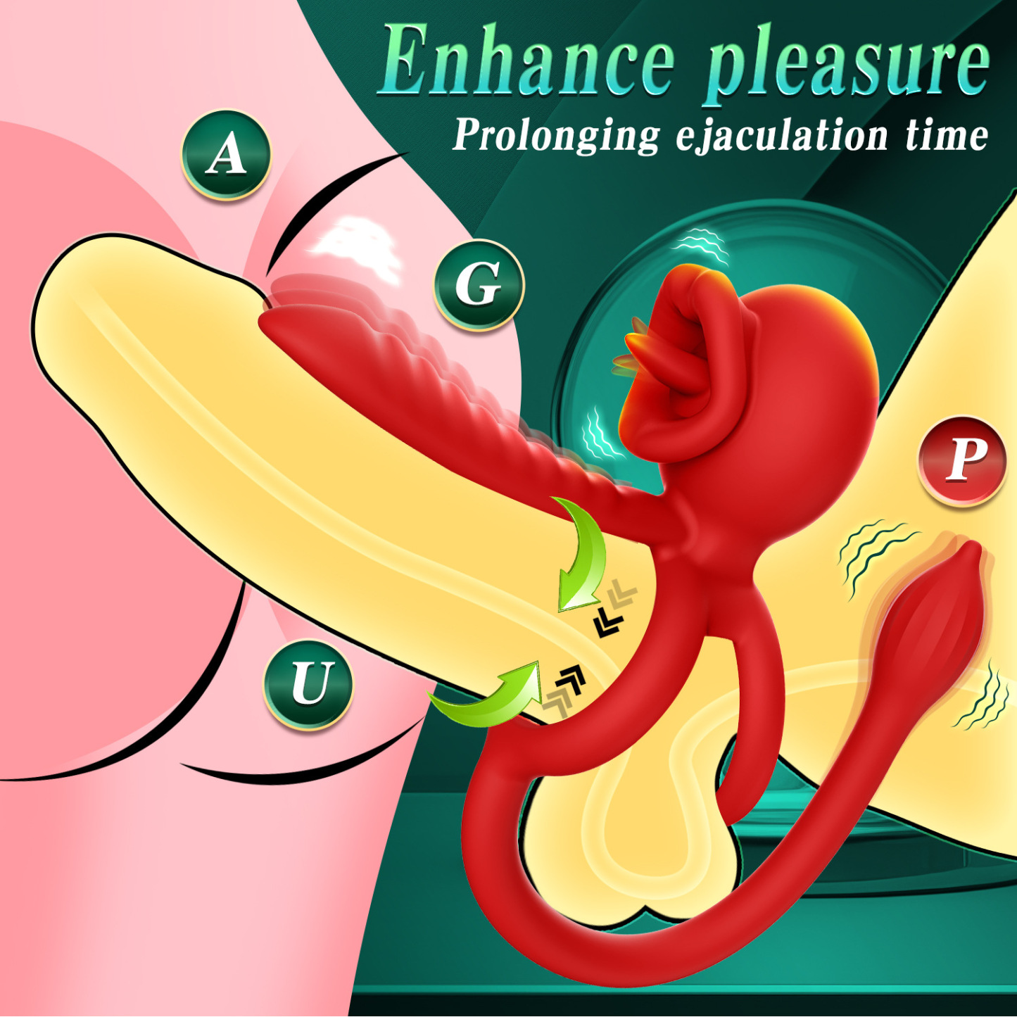 3-in-1 Couple Vibrator with App Control – Cock Ring & Anal Plug & Dildo