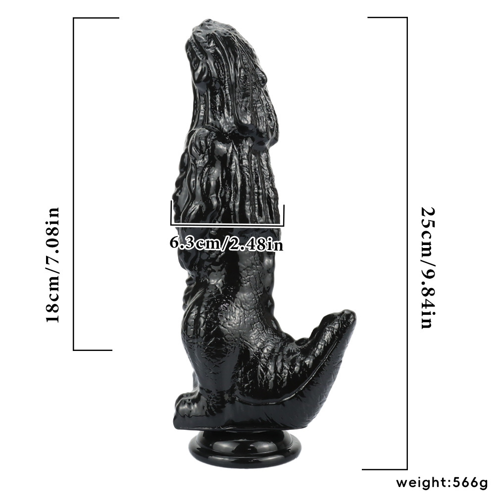 Godzilla-inspired Silicone Dildo - Black - image 4