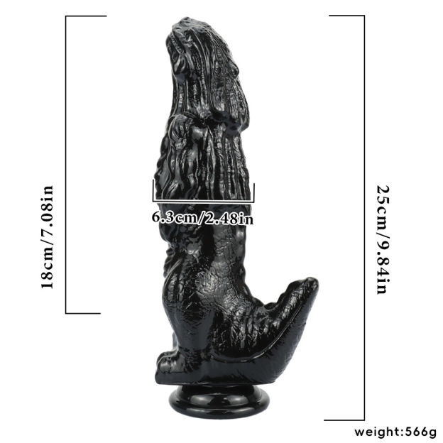 Godzilla-inspired Silicone Dildo - Black - image 4