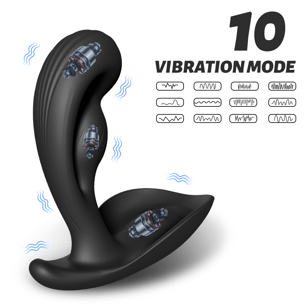 Beete Vibrating Dual Motor Prostate Massager - Black - image 7
