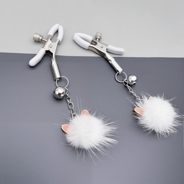Fluffy Cat Bell Nipple Clamps - image 4