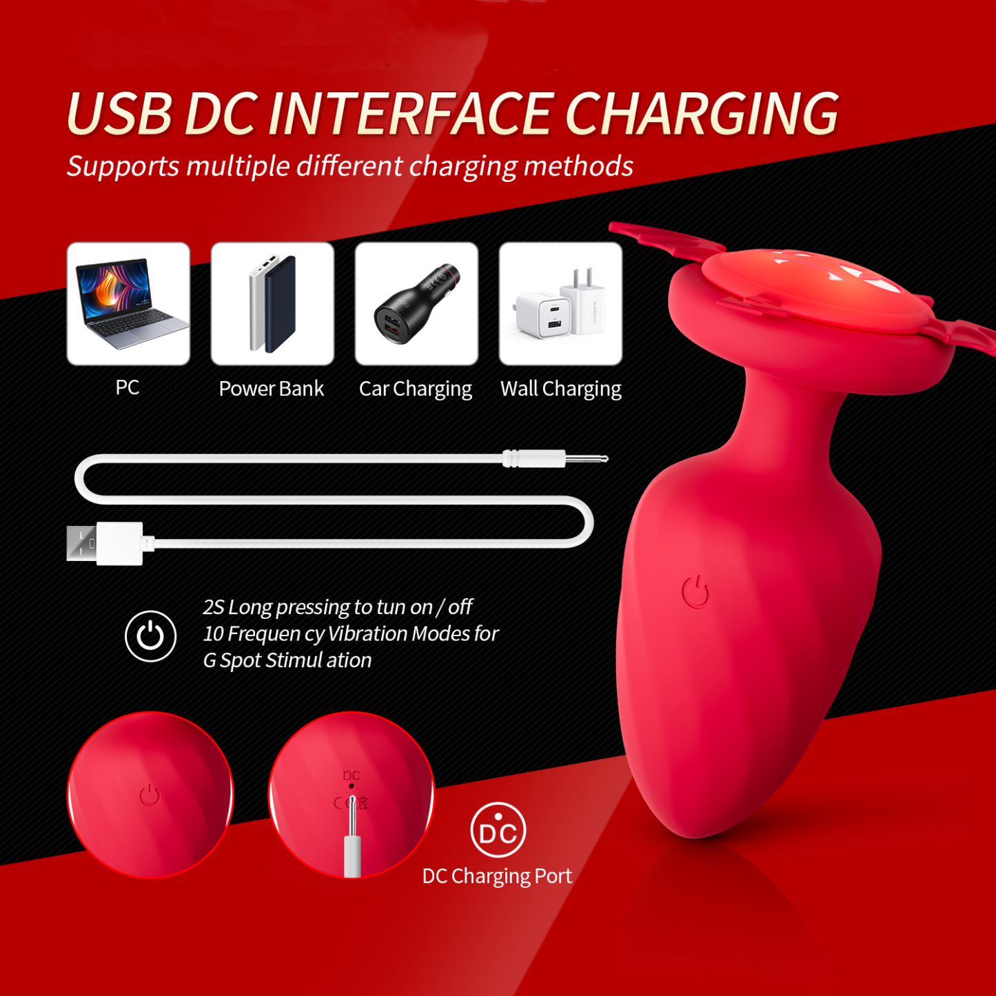 Nebula Remote Control Light Up Anal Butt Plug-WeLovePlugs