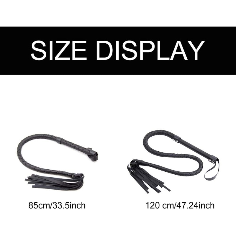 Horse Whip Braided PU Leather Whip Riding Crop and Whips-WeLovePlugs