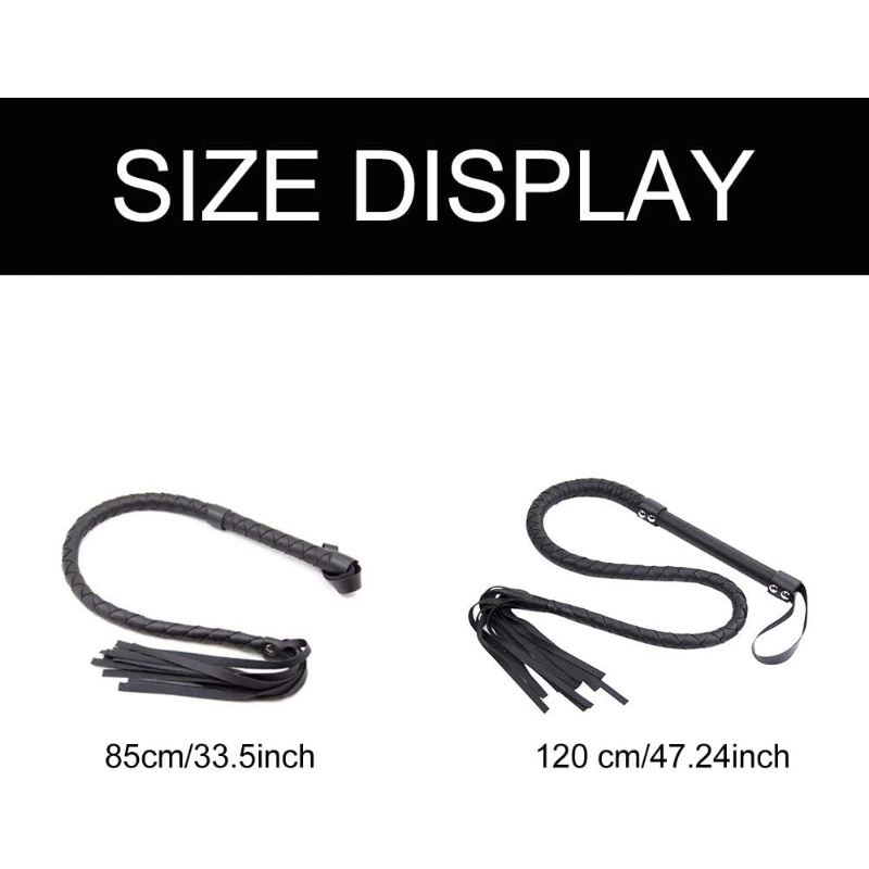 Horse Whip Braided PU Leather Whip Riding Crop and Whips-WeLovePlugs