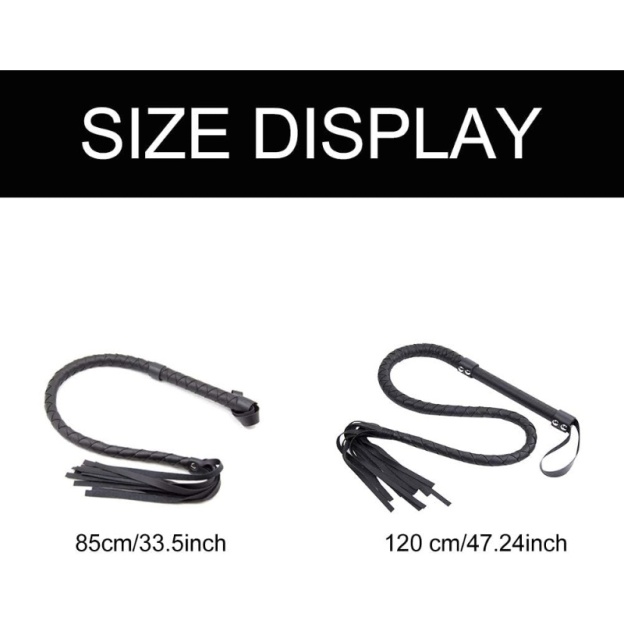 Horse Whip Braided PU Leather Whip Riding Crop and Whips-WeLovePlugs