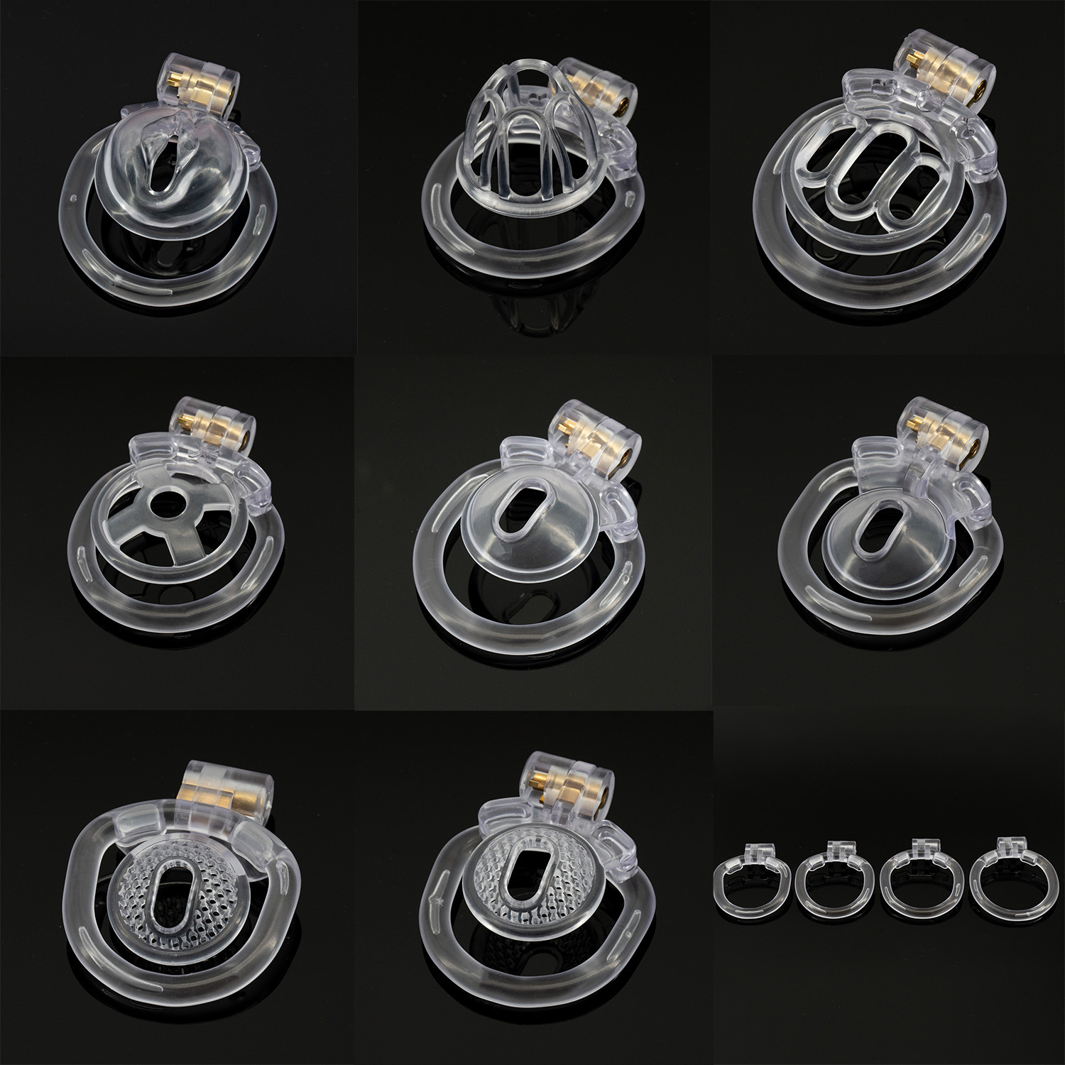 CB Sissy Chastity Cage with 4 Rings -WeLovePlugs