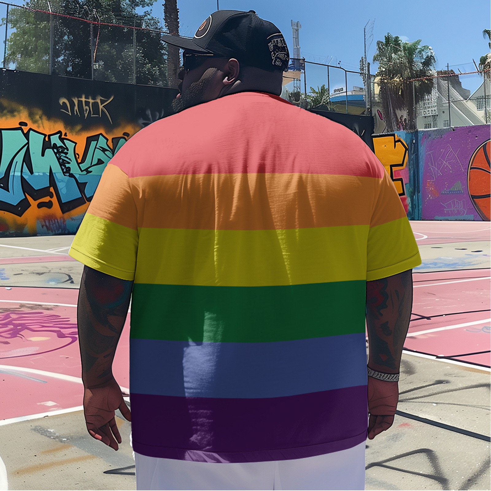 Rainbow All-Over Print T-Shirt - image 6