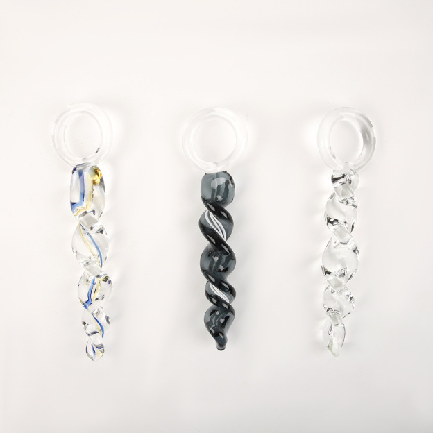 Anal Trainer Crystal Thread Glass Anal Plug - image 1