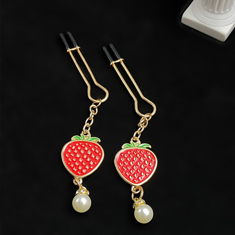Cute Strawberry Nipple Clamps With Adjustable Dual Clip Design - image 7