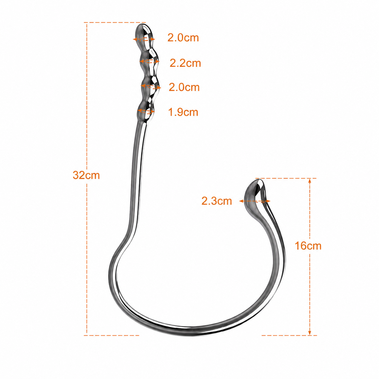 SM Stainless Steel Anal Hook - L - image 2