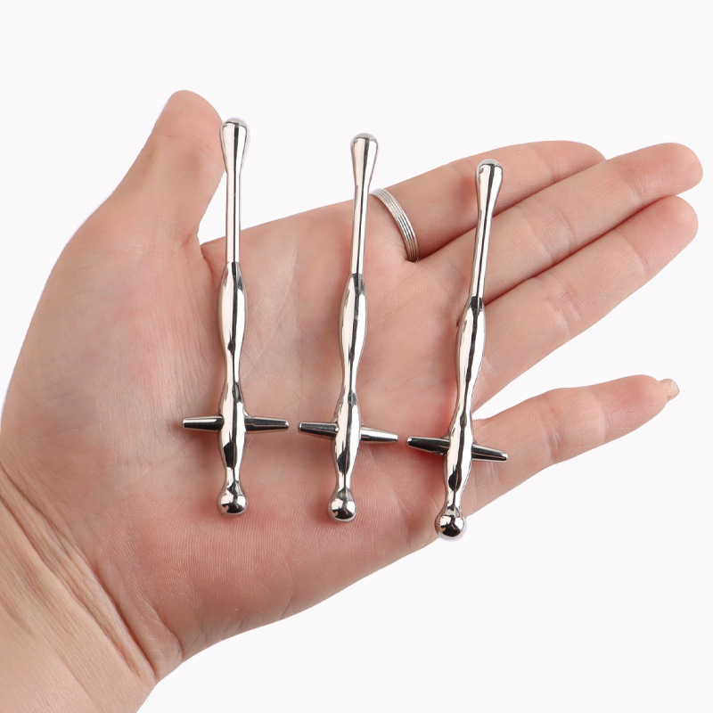 Cross Hilted Steel Urethral Sound -WeLovePlugs