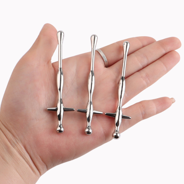 Cross Hilted Steel Urethral Sound -WeLovePlugs