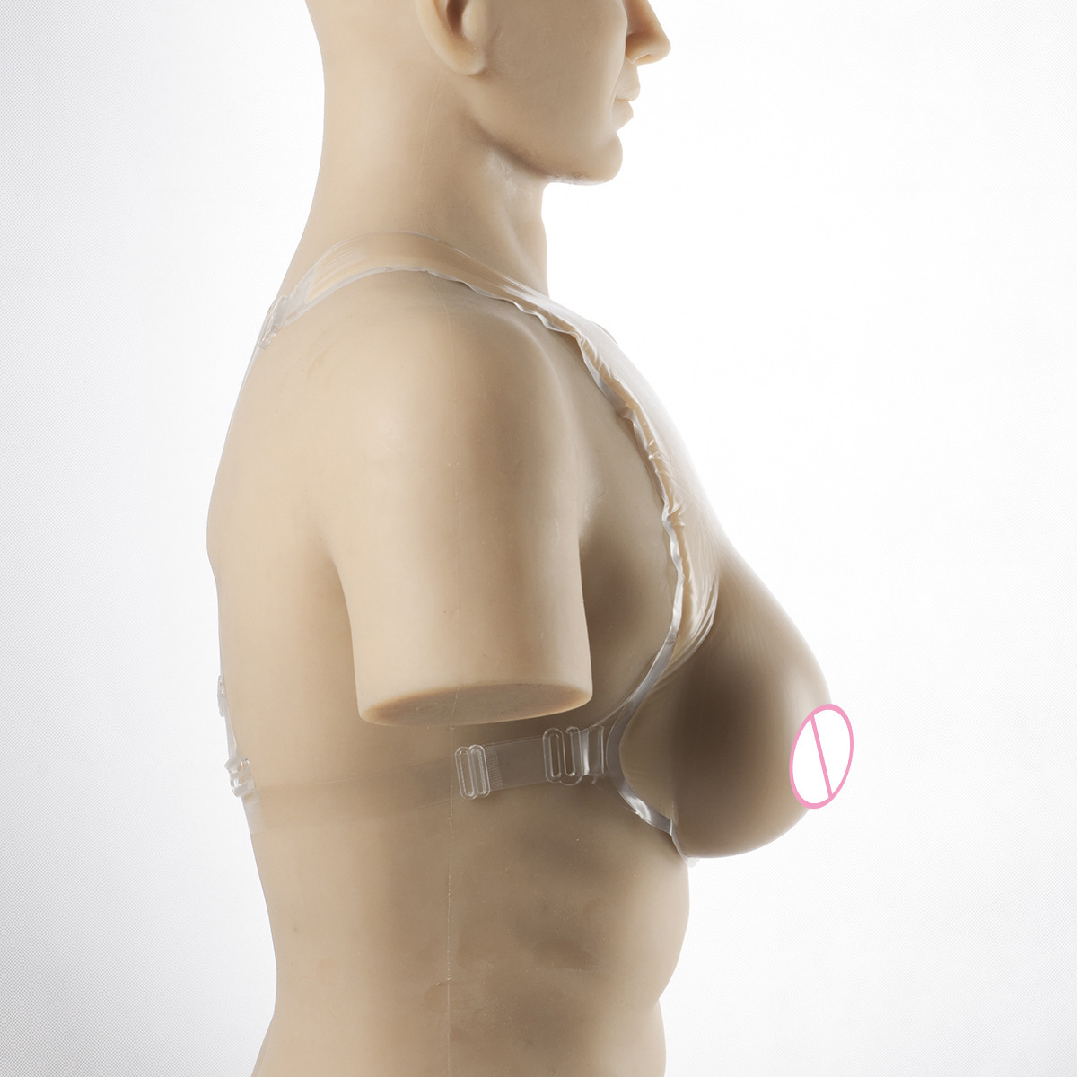 Round Neck Sissy Boobies Silicone Breast Forms for Crossdresser -WeLovePlugs