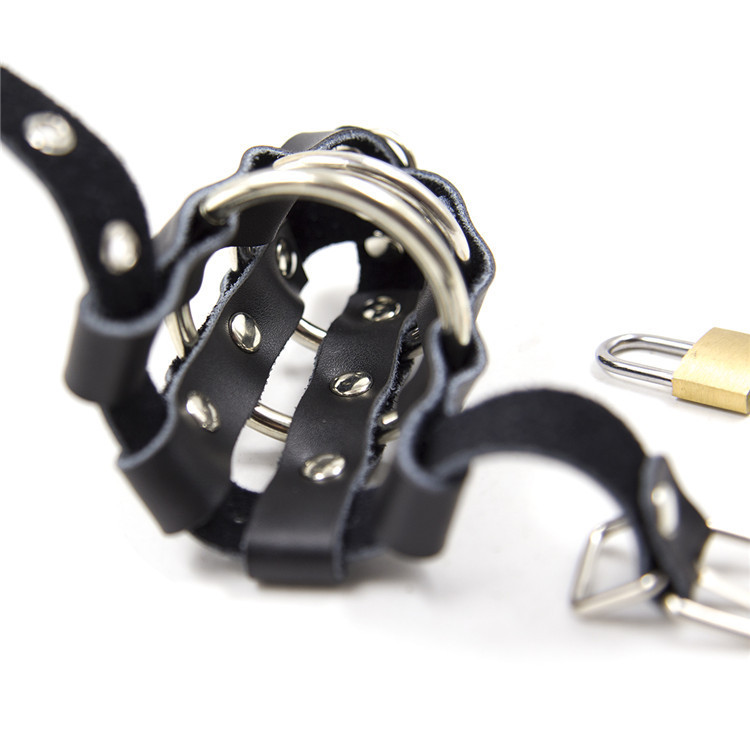 Sissified Leather Buckling Chastity Cock Cage -WeLovePlugs
