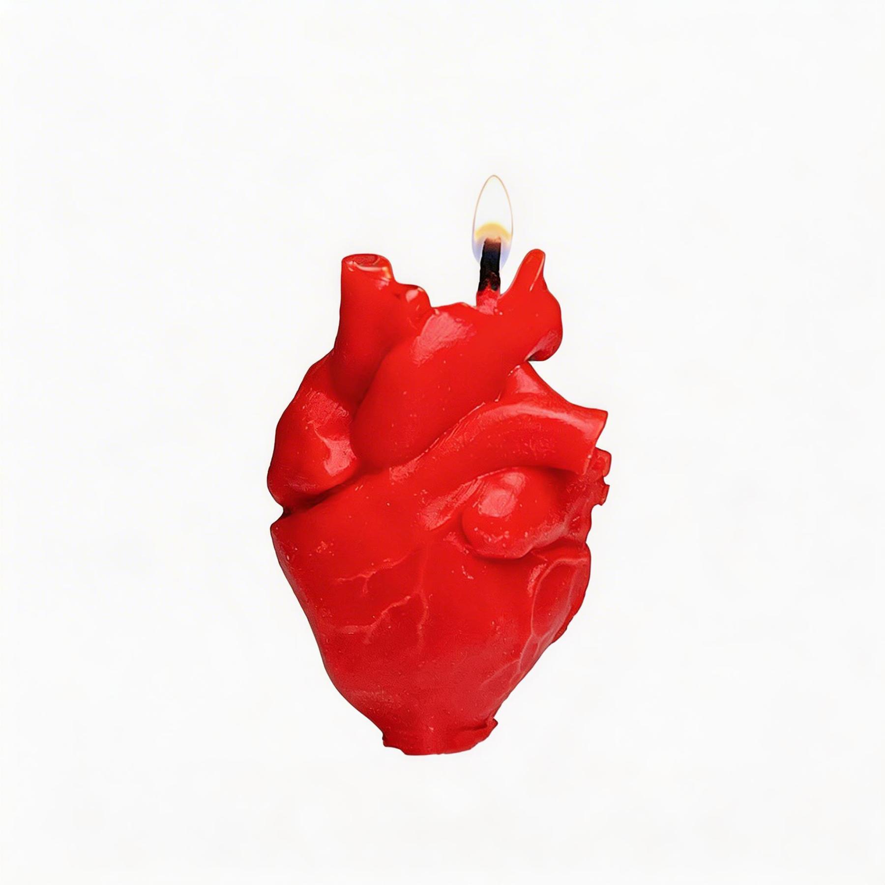 Heart-Shaped Scented Candle - Red - image 4