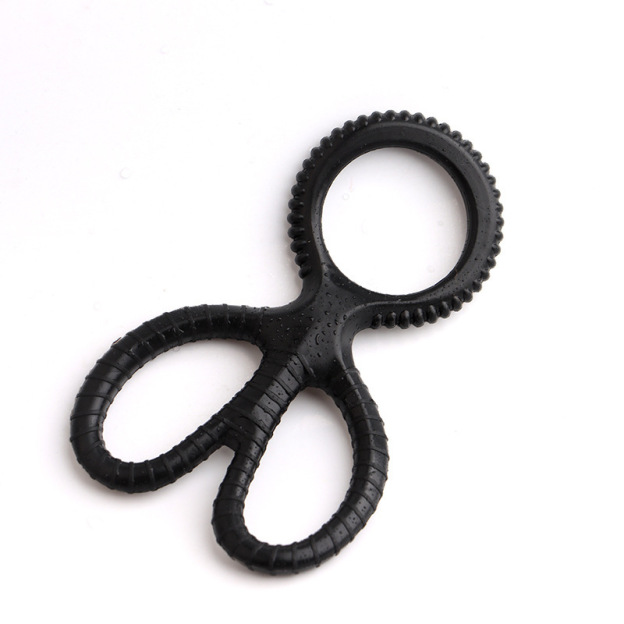 Cock Ring Silicone Scissor Triple Ring Waterproof High Elasticity
